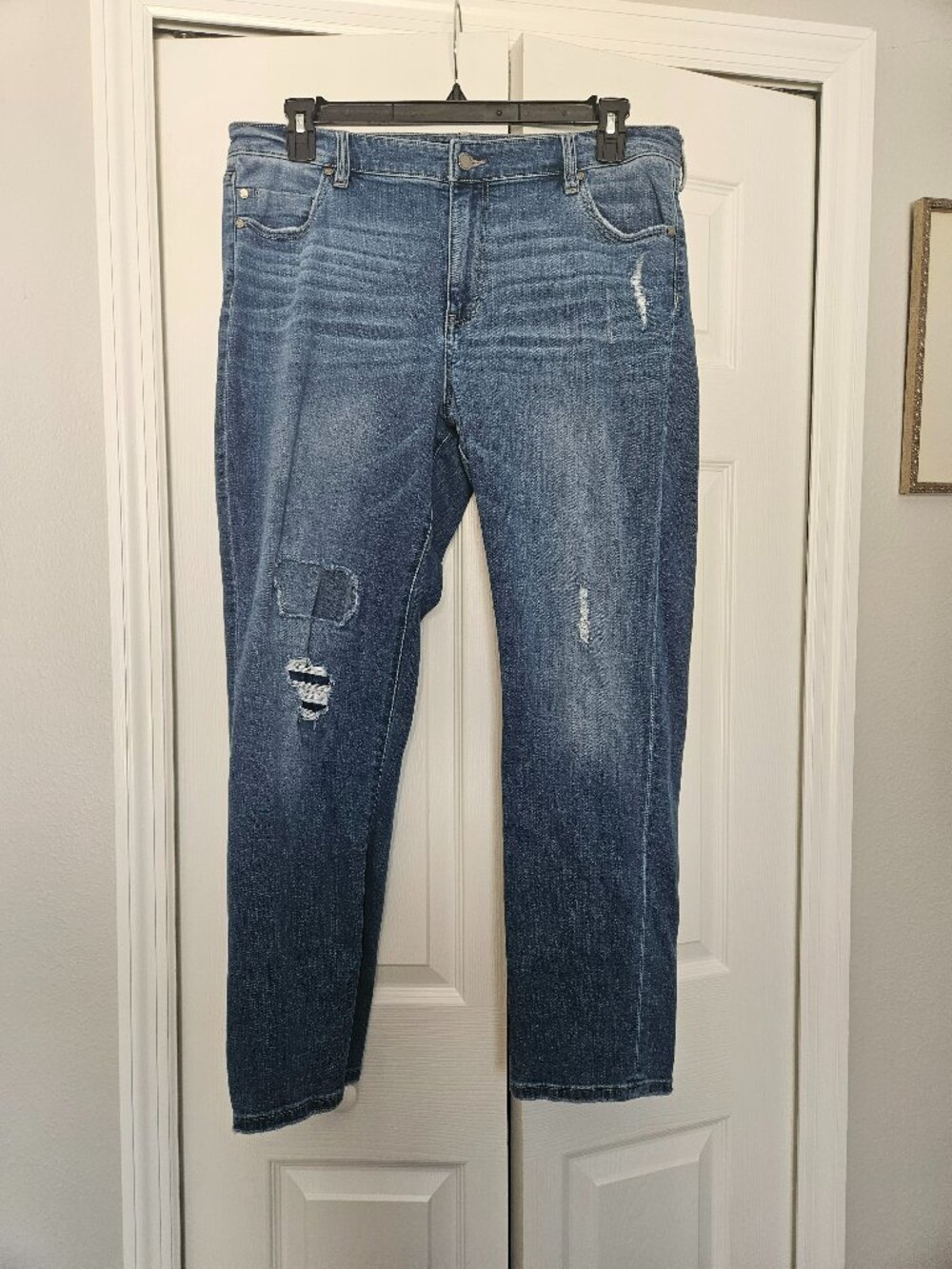 Lightly Distressed Blue Jeans